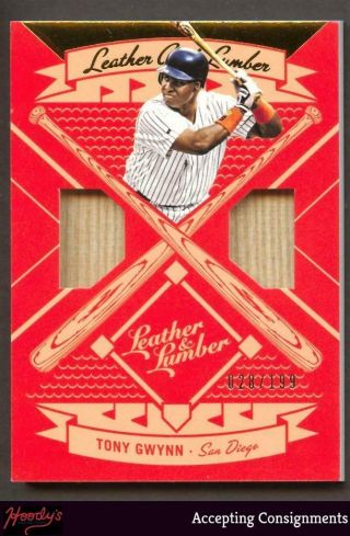 2019 Leather Lumber Tony Gwynn Dual Game Bat Relic 028/199 Padres Hof