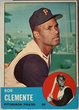 1963 Topps 540 Roberto Bob Clemente Hof Pittsburgh Pirates Vg,