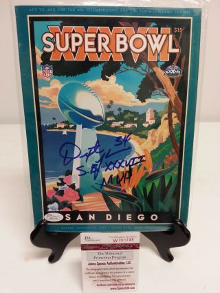 Dexter Jackson Signed Autographed Superbowl Game Program Jan 26 2003 Jsa W261745