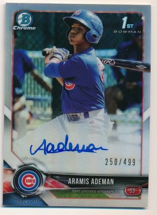 Aramis Ademan 2018 Bowman Chrome Rc Rookie Refractor Autograph Sp Auto /499 $40
