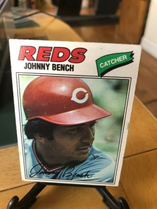1977 Topps O - Pee - Chee Johnny Bench Reds