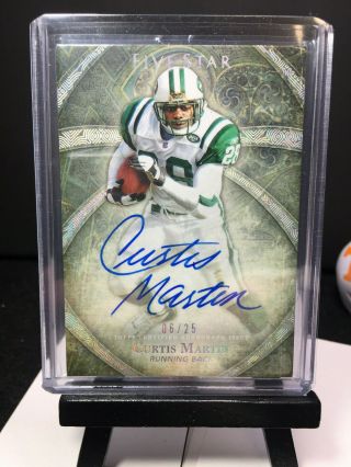 2013 Topps Five Star Curtis Martin Rainbow Refractor Autograph 6/25 Ny Jets Auto