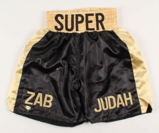 Zab  Judah Signed Boxing Trunks Shorts Mab Hologram Boxer Autographed