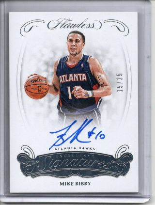 Mike Bibby Auto /25 2017 - 18 Panini Flawless Excellence Signatures Autograph Sp