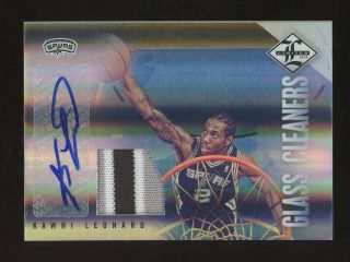 2012 - 13 Limited Glass Cleaners Kawhi Leonard Spurs Rpa Rc 3 - Color Patch Auto /10
