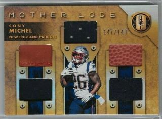 Sony Michel 2019 Gold Standard Mother Lode 5 X Relic Card 