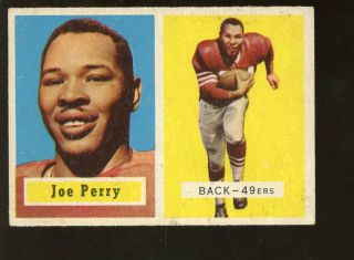 1957 Topps Football Card High 129 Hofer Joe Perry Ex,