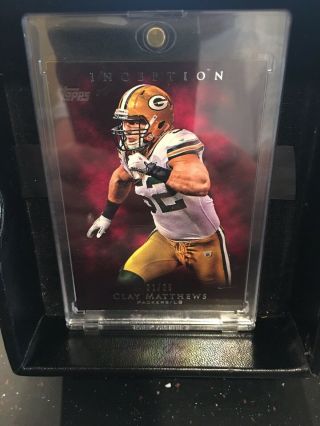 2011 Topps Inception Football Red Clay Matthews 21/25 Ssp Green Bay Packers