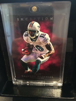2011 Topps Inception Football Red Brandon Marshall 19/25 Ssp Miami Dolphins