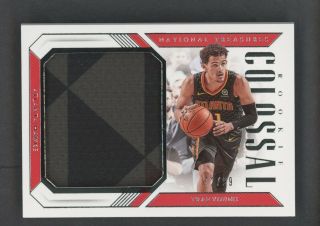 2018 - 19 National Treasures Colossal Trae Young Rc Rookie Jumbo Patch 72/99