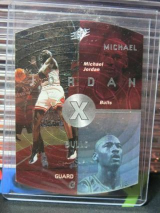 1998 - 99 Upper Deck Spx Michael Jordan Holoview Red Die Cut Bulls (a) Bb