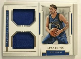2018 - 19 National Treasures Rookie Dual Material Card : Dallas Luka Doncic 71/99