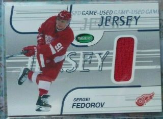 Sergei Fedorov 2002 - 03 Parkhurst Game - Jersey Gj - 28 Detroit Red Wings