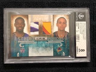 Stephen Curry 2009 - 10 Rookies & Stars Studio Rookies Combos Prime Patch /50 Bgs8