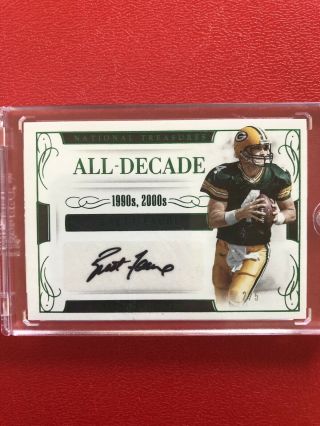 2016 National Treasures Brett Favre All - Decade Autograph 2/5 Packers