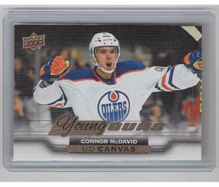 2015 - 16 Upper Deck Connor Mcdavid Young Guns Canvas Rookie Card.  Look