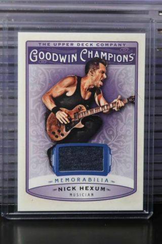 2019 Goodwin Champions Nick Hexum Musician Memorabilia Relic Card Ec