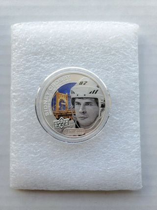 2017 Upper Deck Grandeur Sidney Crosby Troy Oz 99.  99 Pure Silver Coin /5000