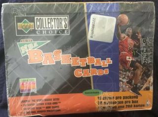 2 1996 1997 Upper Deck Collectors Choice Retail Box German Nba Basketball Cards