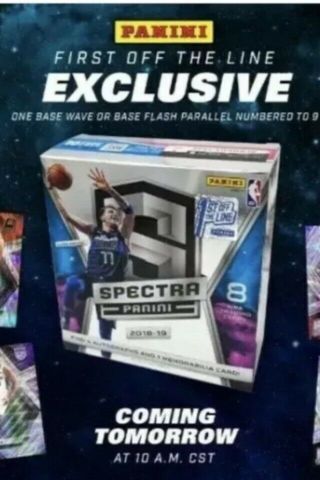 2018/19 Panini Spectra Basketball First Off The Line Fotl Box