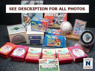 Noblespirit (3970) Mixed Sports Collectibles W/ Cards & Autographs