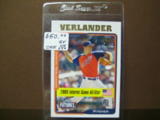 Justin Verlander Houston Astros 2005 Topps Futures Game All Star Rookie Card