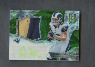 2017 Spectra Green Prizm Cooper Kupp Rpa Rc Rookie Patch Auto 47/50 Rams