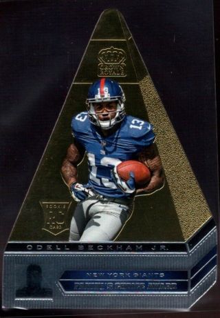 Odell Beckham Jr $40 Gold Rookie Die Cut Panini Choice Rc 2014 Crown Royale