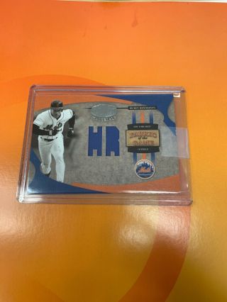 2005 Donruss Fabric Of The Game Rickey Henderson Ny Mets Game Card D /75