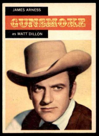 1958 Topps Tv Westerns Gunsmoke - James Arness 1 Ex - Mt,  Well Centered Otr2q1