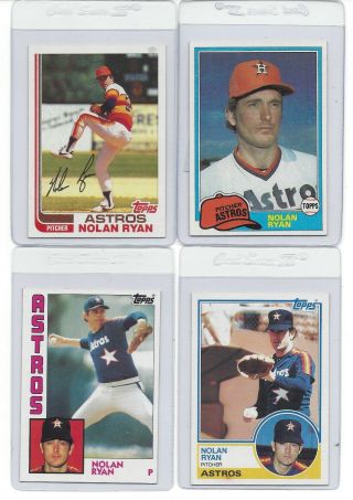 1981 1982 1983 1984 Topps Baseball 240 90 360 470 Nolan Ryan Pack Fresh