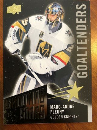 18 - 19 Ud Series 1 Shooting Stars Black Parallel Sp Ssc - 8 Marc - Andre Fleury