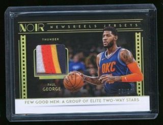 2018 - 19 Noir Paul George Game - Worn 4 Clr Patch Jersey 4/10 Clippers