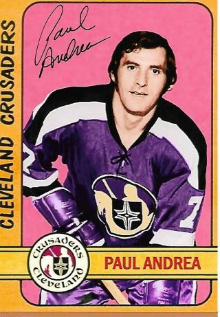 Paul Andrea Authentic Signed Autograph Cleveland Crusaders Wha 4x6 Hockey Photo