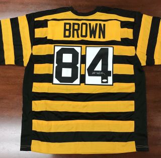 Antonio Brown Signed Steelers Throwback Jersey Jsa