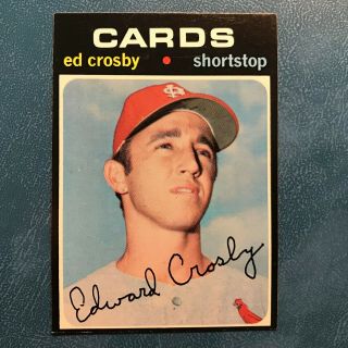 1971 Topps Set Ed Crosby Rookie Rare High Sp 672 Cardinals - Nr - Hi Grade