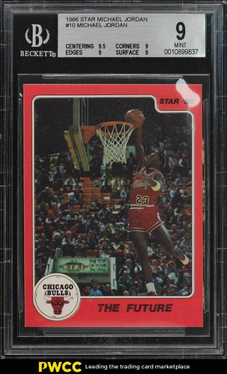 1986 Star Mj Setbreak Michael Jordan Rookie Rc 10 Bgs 9 (pwcc)