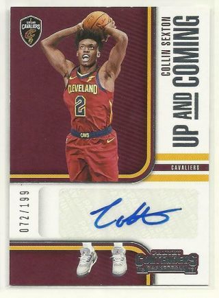 Colin Sexton 2018 - 19 Contenders Up & Coming Rookie Autograph 72/199 Cavaliers