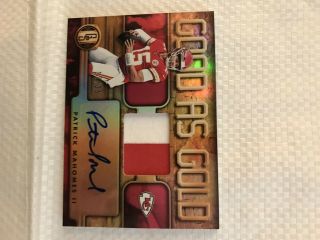 2019 Gold Standard Patrick Mahomes Good As Gold 2 Color Patch Auto 17/25