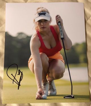Paige Spiranac Autographed Signed Lpga Golf Hot & Sexy 8x10 Photo {a}