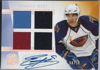 08 - 09 Ud The Cup Evander Kane Rc Quad Cup Foundations Auto Jersey 8/10 Rookie Sp