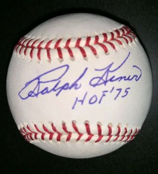 Ralph Kiner Autographed Signed Baseball Omlb Psa/dna Hof 1975 Inscribed Ball
