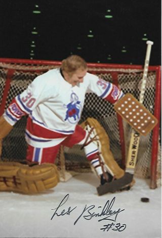 Les Binkley Authentic Signed Autograph Toronto Toros Wha 4x6 Hockey Photo