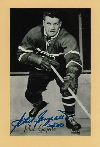 Phil Goyette Authentic Signed Autograph Montreal Canadiens Nhl 4x6 Hockey Photo