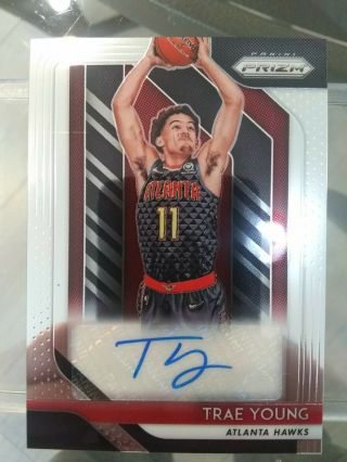 2018 - 19 Panini Prizm Trae Young Autograph Auto Rookie Rc Rs - Tyg