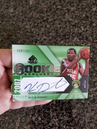 2007 SP GAME KEVIN DURANT RC AUTO /100. 2