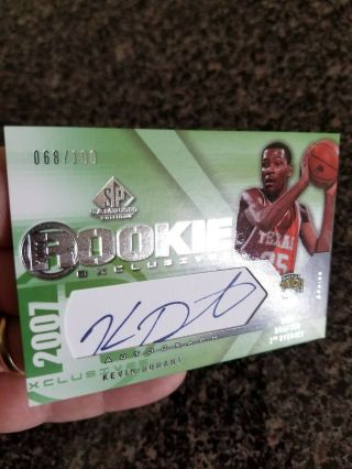 2007 SP GAME KEVIN DURANT RC AUTO /100. 3