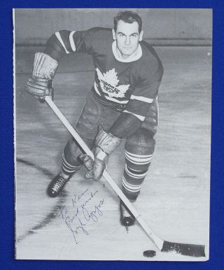 Syl Apps Hof Toronto Maple Leafs Hand Signed Autograph Auto 8x10 Photo