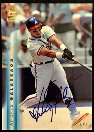 Andres Galarraga Atlanta Braves 1998 Topps Certified Autograph —