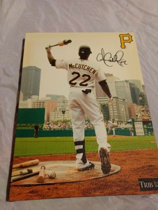 Andrew Mccutchen Hand - Signed Canvas Print Pittsburgh Pirates